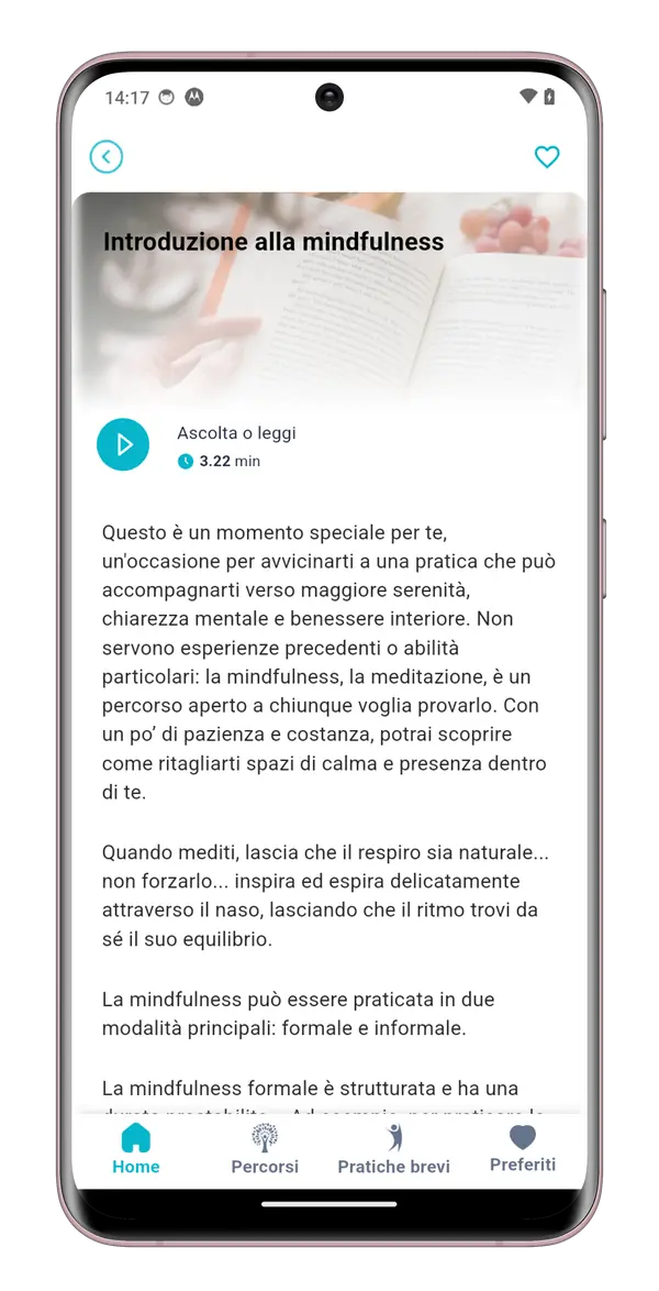 Esercizio guidato in Hiromi Zen con illustrazione e testo