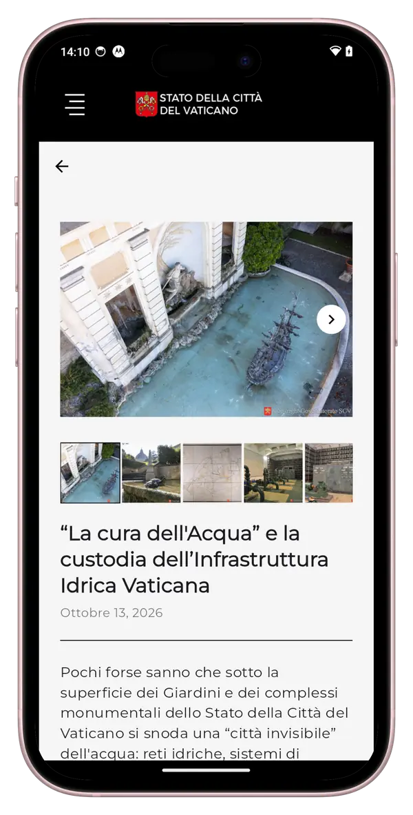 Articolo Vatican State con contenuto multimediale