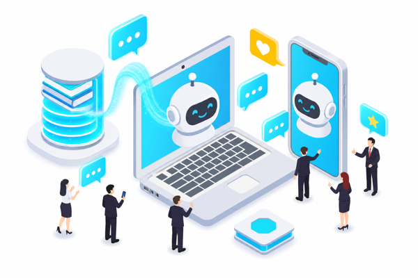 Chatbot AI addestrato sulle informazioni di business per customer care e lead